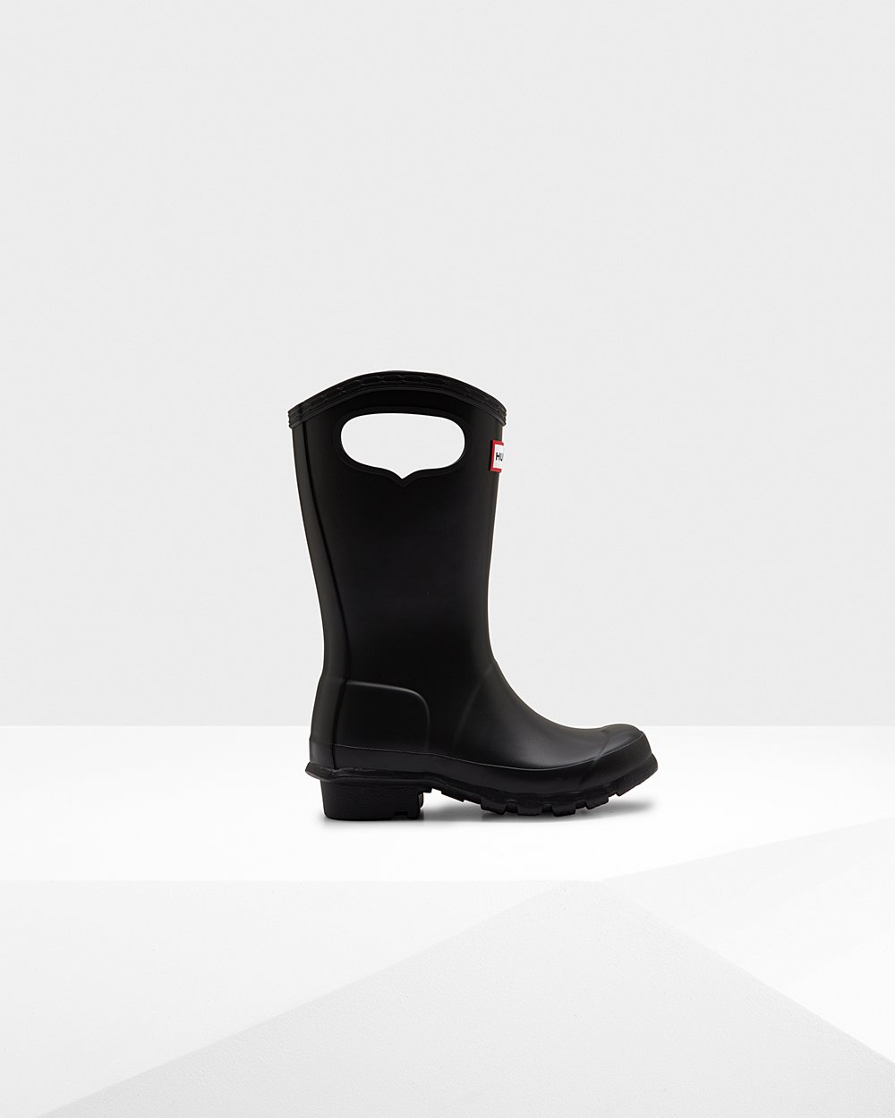 Kids Rain Boots - Hunter Original Grab Handle (73UKAQXVF) - Black